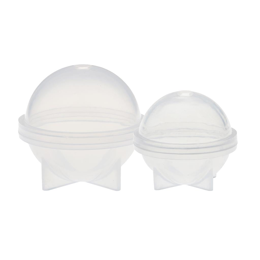 2 Pieces Sphere Ball Shape Silicone Mould for Resin Casting Craft 20mm 60mm