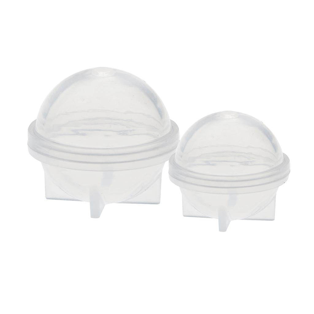 2 Pieces Sphere Ball Shape Silicone Mould for Resin Casting Craft 20mm 60mm