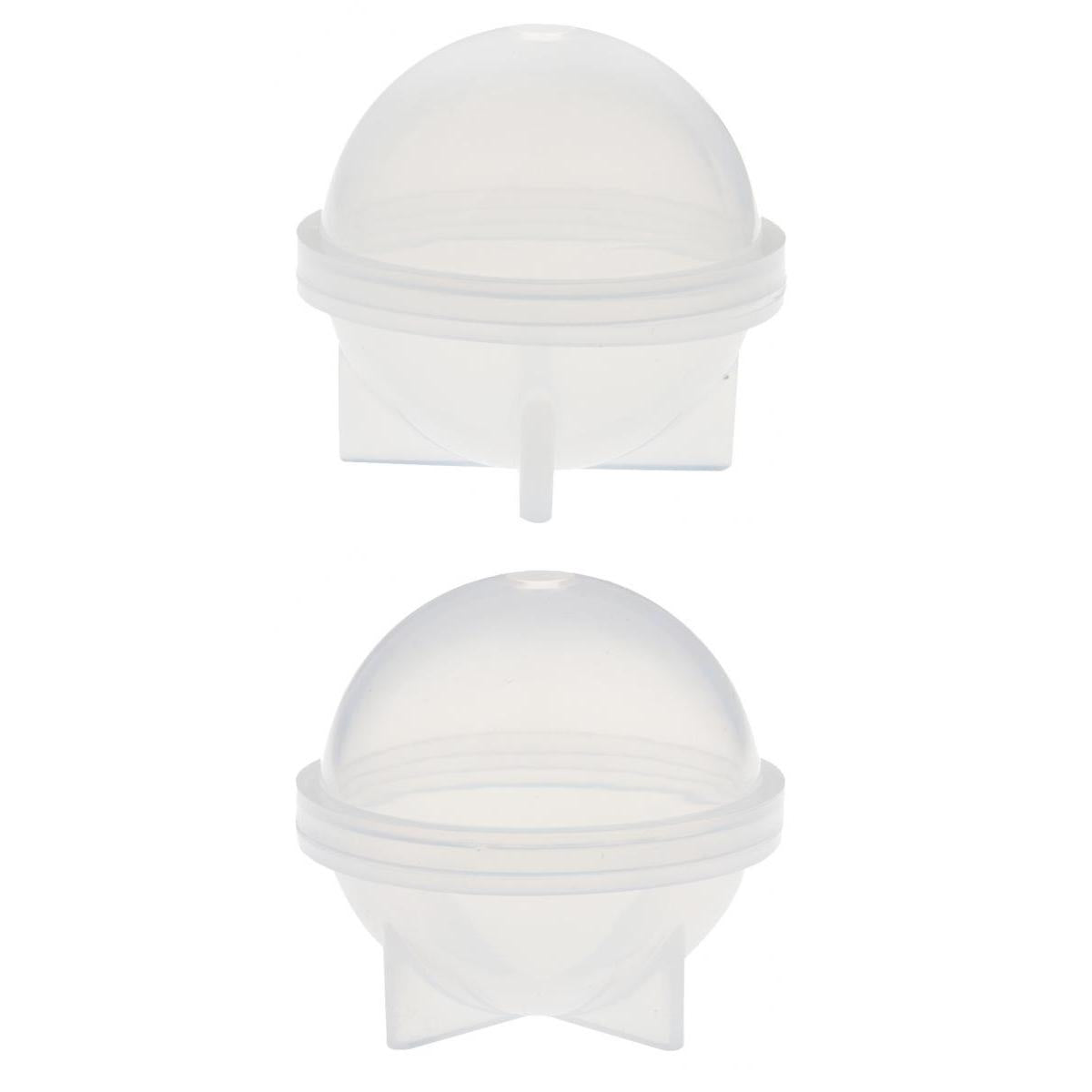 2 Pieces Sphere Ball Shape Silicone Mould for Resin Casting Craft 50mm 60mm
