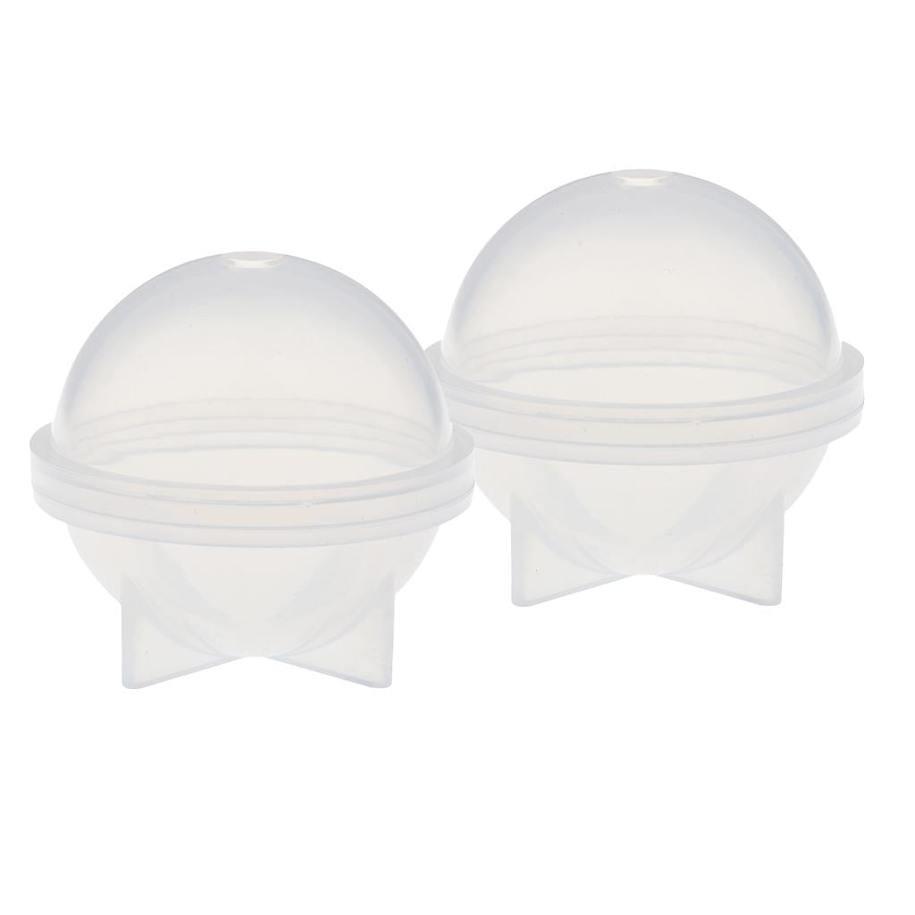 2 Pieces 60mm Sphere Ball Shape Silicone Mold Mould for Resin Casting Craft