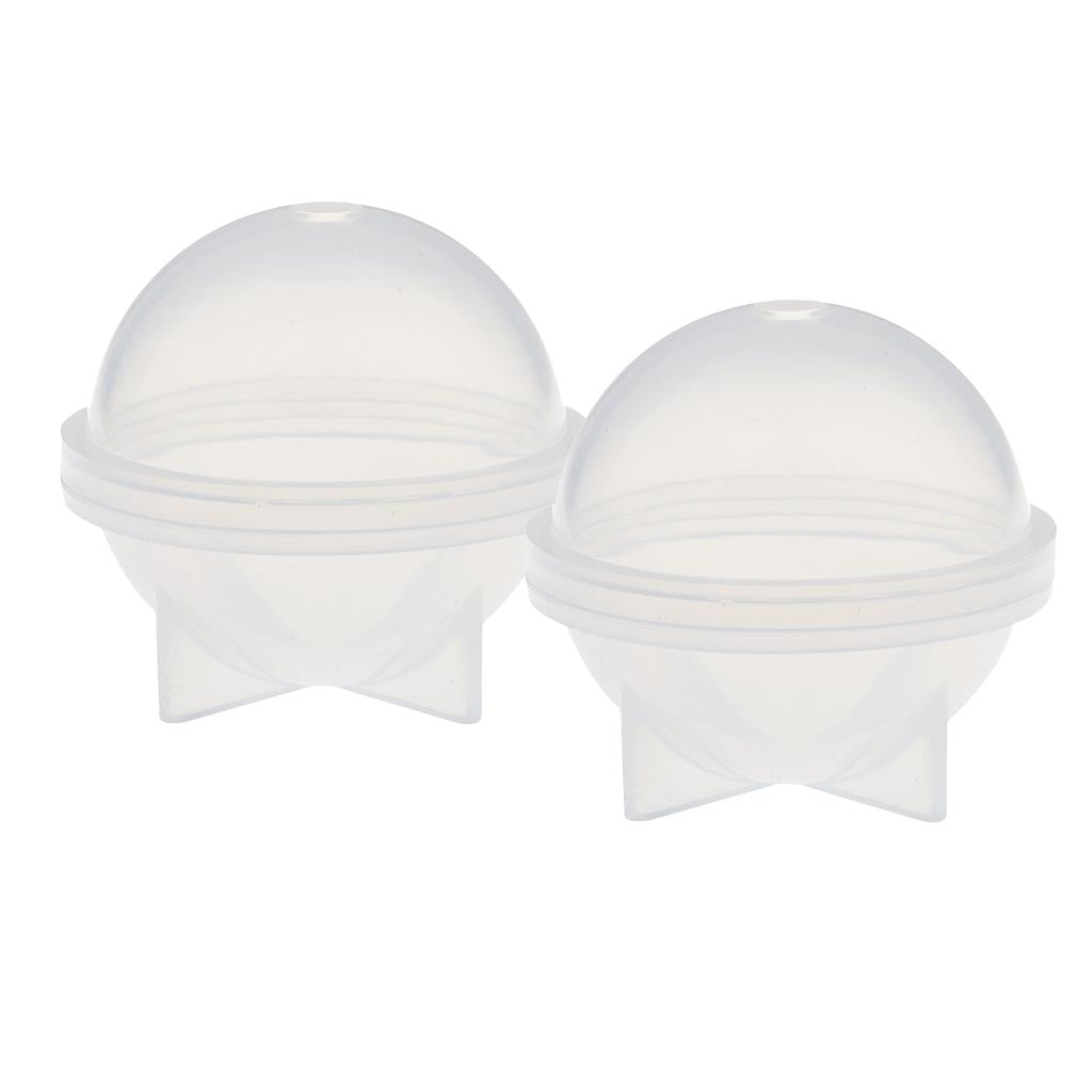 2 Pieces 60mm Sphere Ball Shape Silicone Mold Mould for Resin Casting Craft