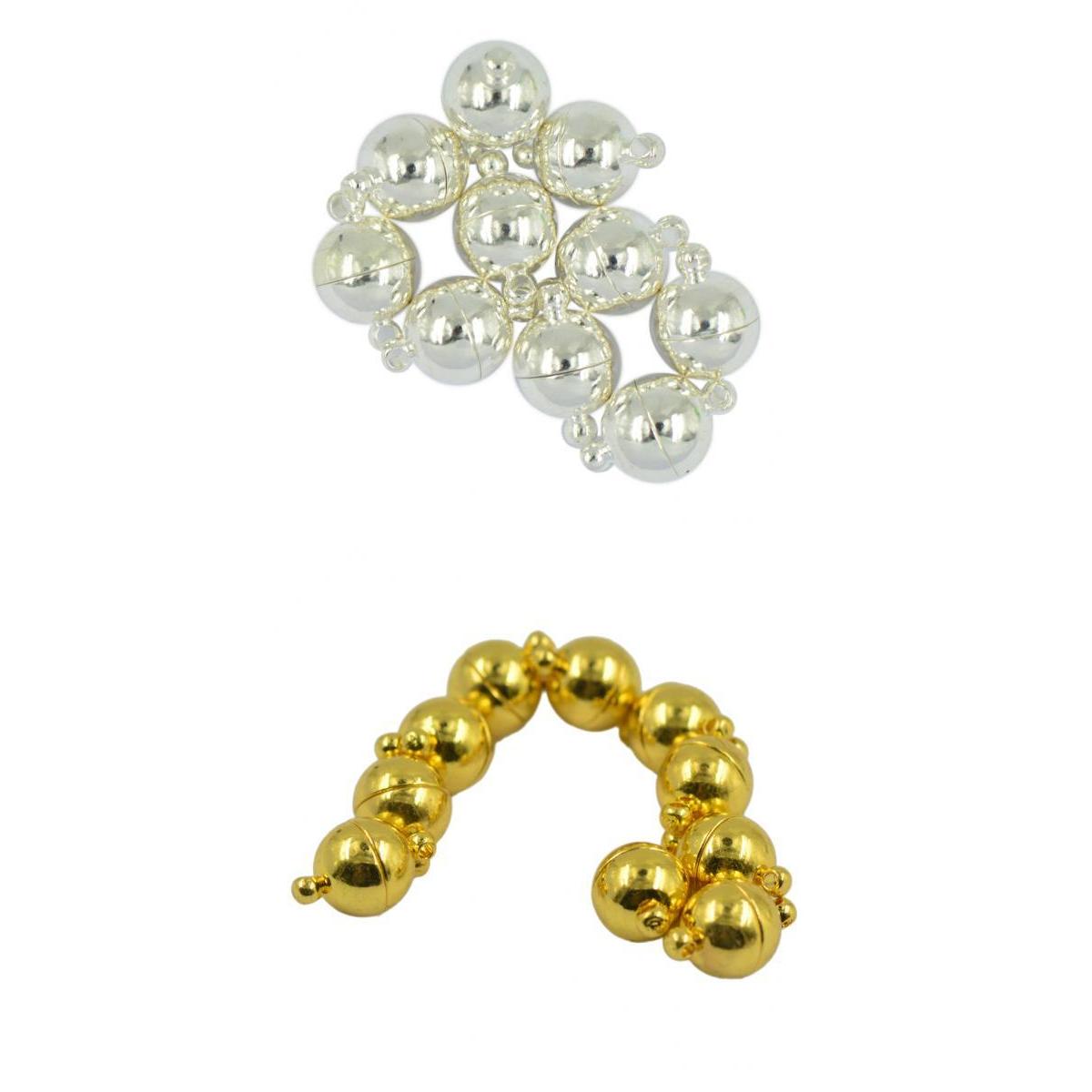 20 Sets Necklace Bracelet Magnetic Clasp Jewelry Making Findings Silver Gold