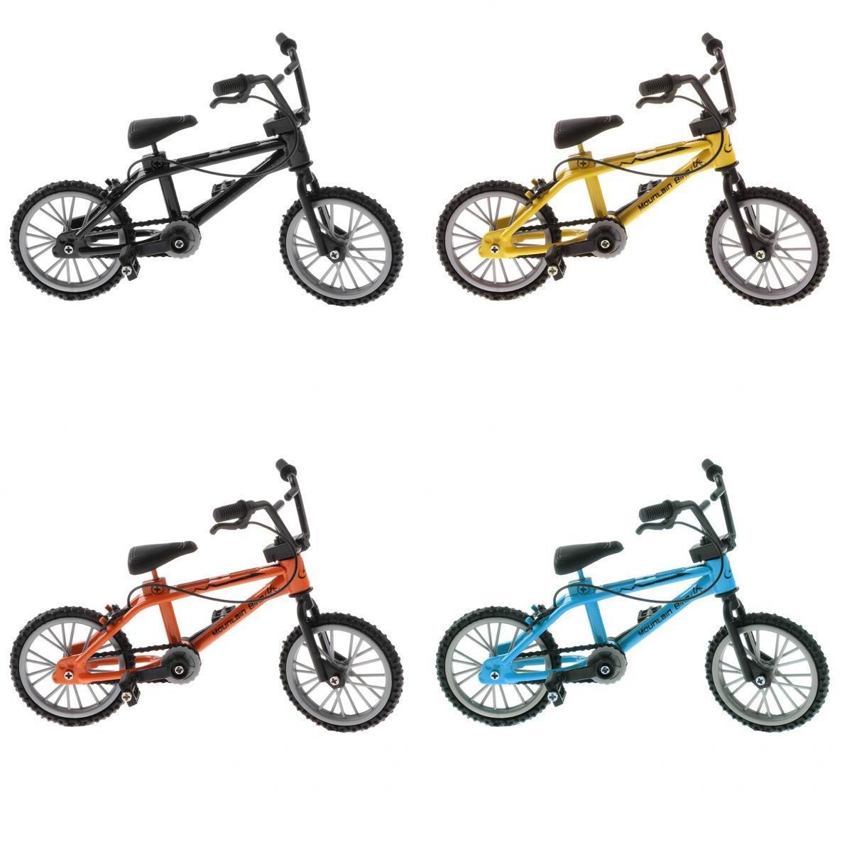 4 Pieces 1:24 Mini Alloy Finger Bicycle Diecast Model Desk Gadget Toys