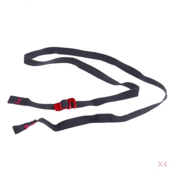 4pcs Nylon Cord Tie Binding Strap Rope Organiser Holder Trim Luggage Bag 1m