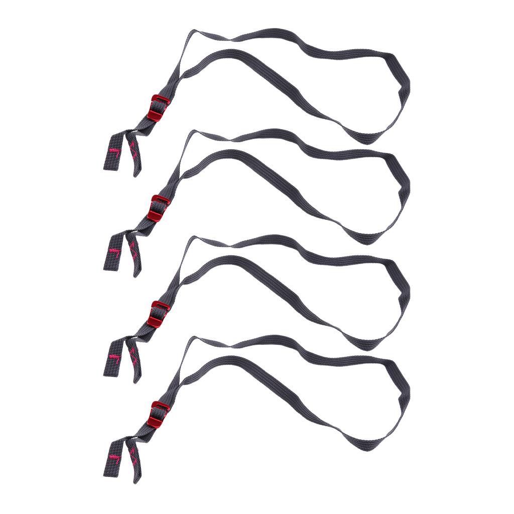 4pcs Nylon Cord Tie Binding Strap Rope Organiser Holder Trim Luggage Bag 1m