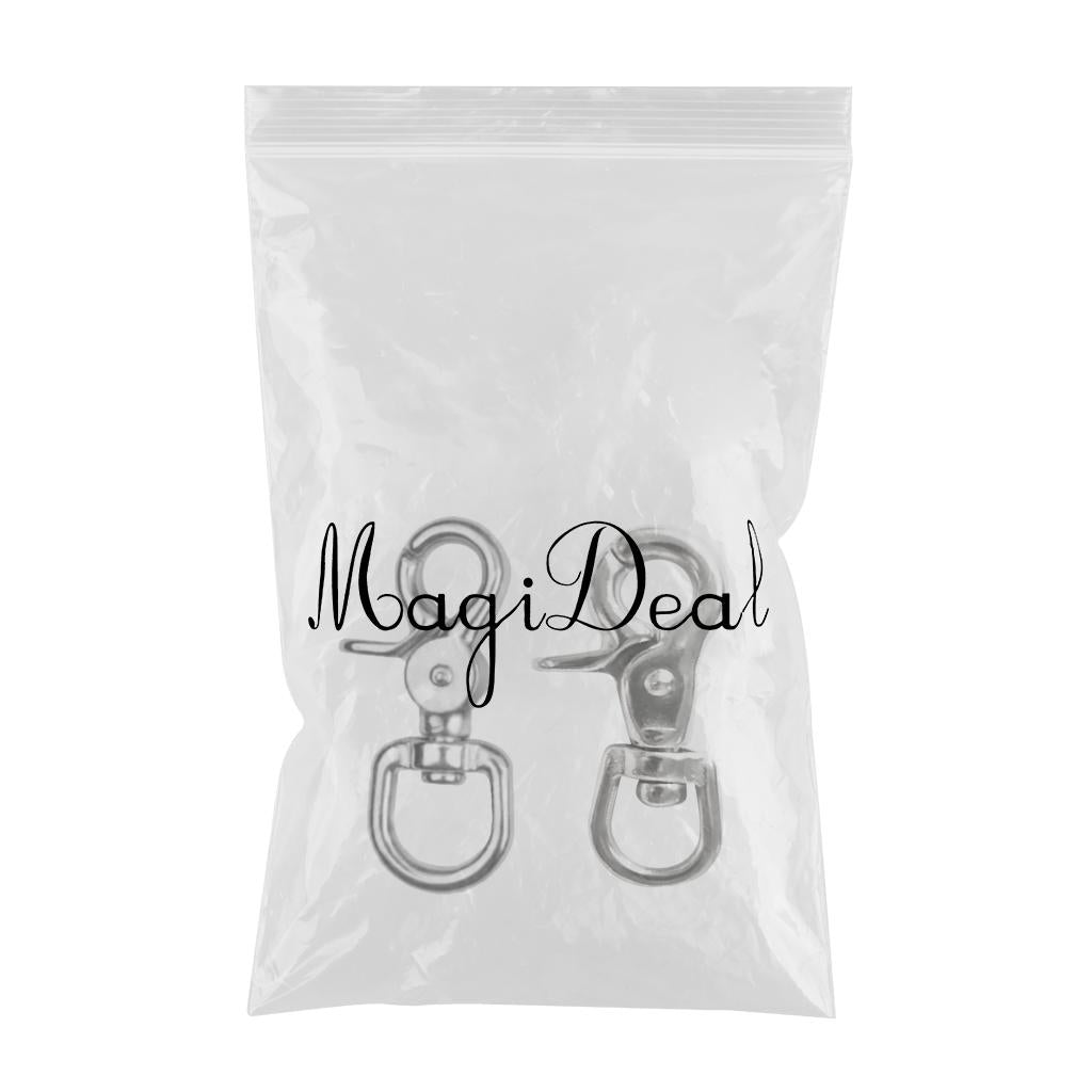2Pieces Stainless Steel Swivel Lobster Clasp Clip Snap Hook Bag Pet Lanyard