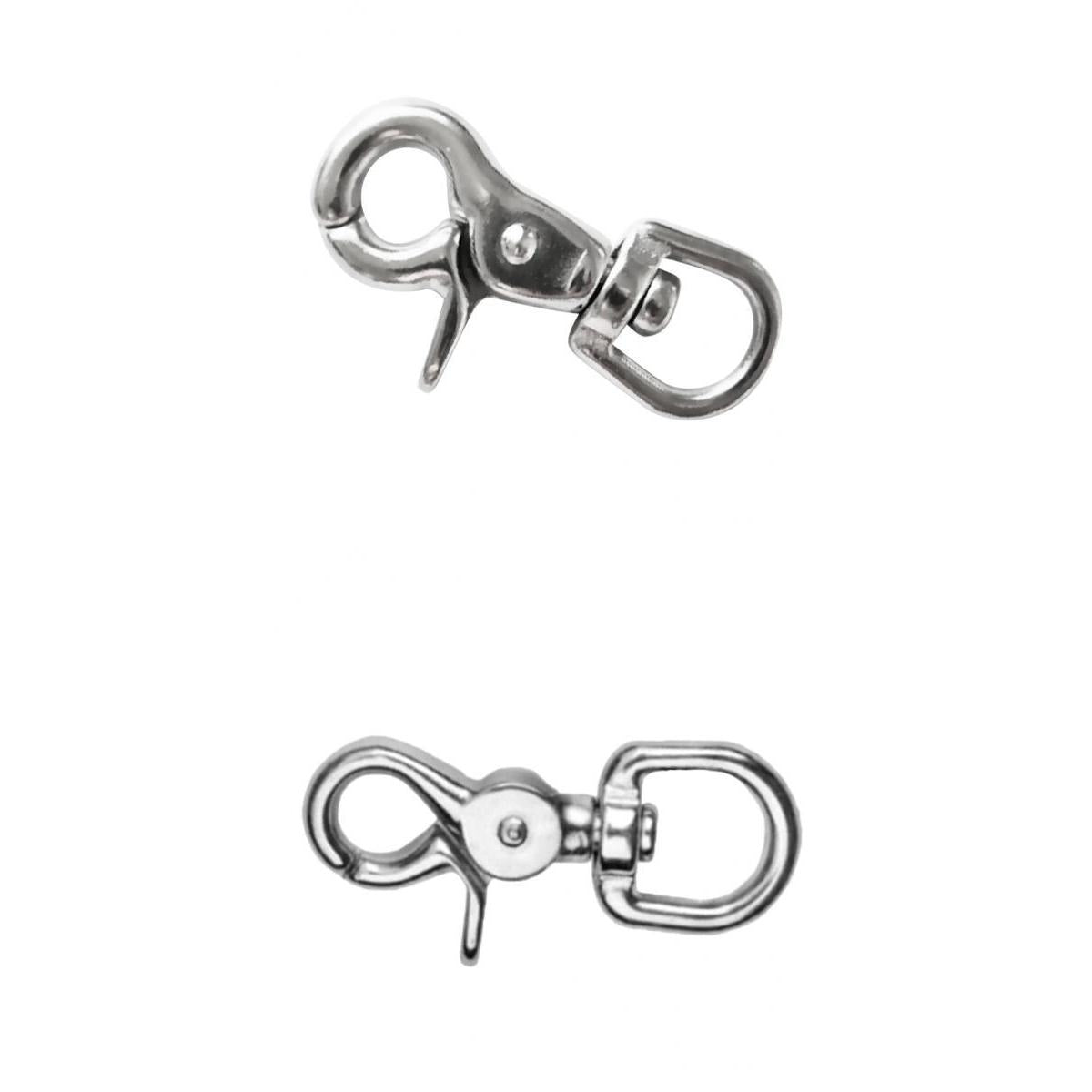 2Pieces Stainless Steel Swivel Lobster Clasp Clip Snap Hook Bag Pet Lanyard