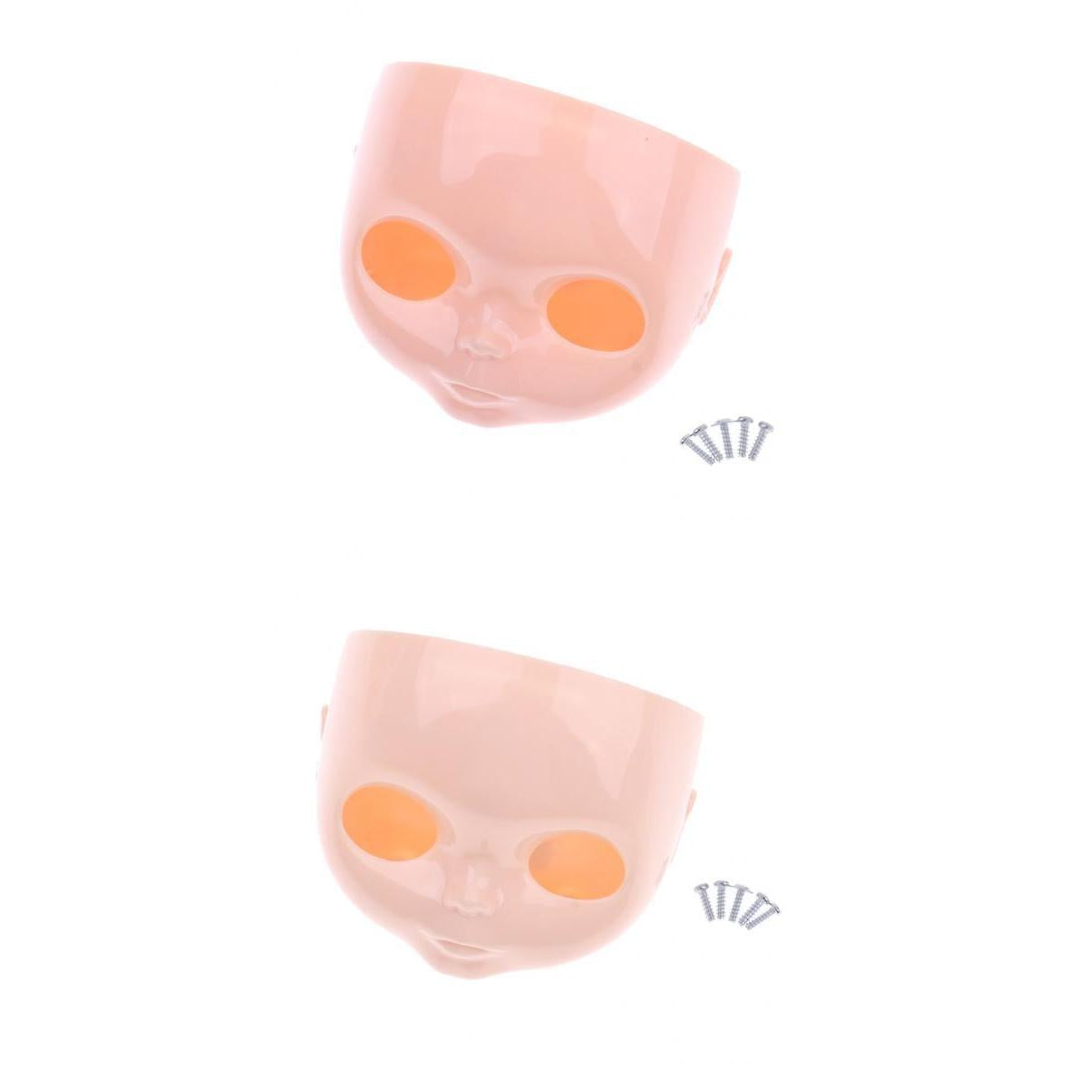 2 PCS 12inch Doll Faceplate + Backplate Head with Screws Set for Neo Blythe