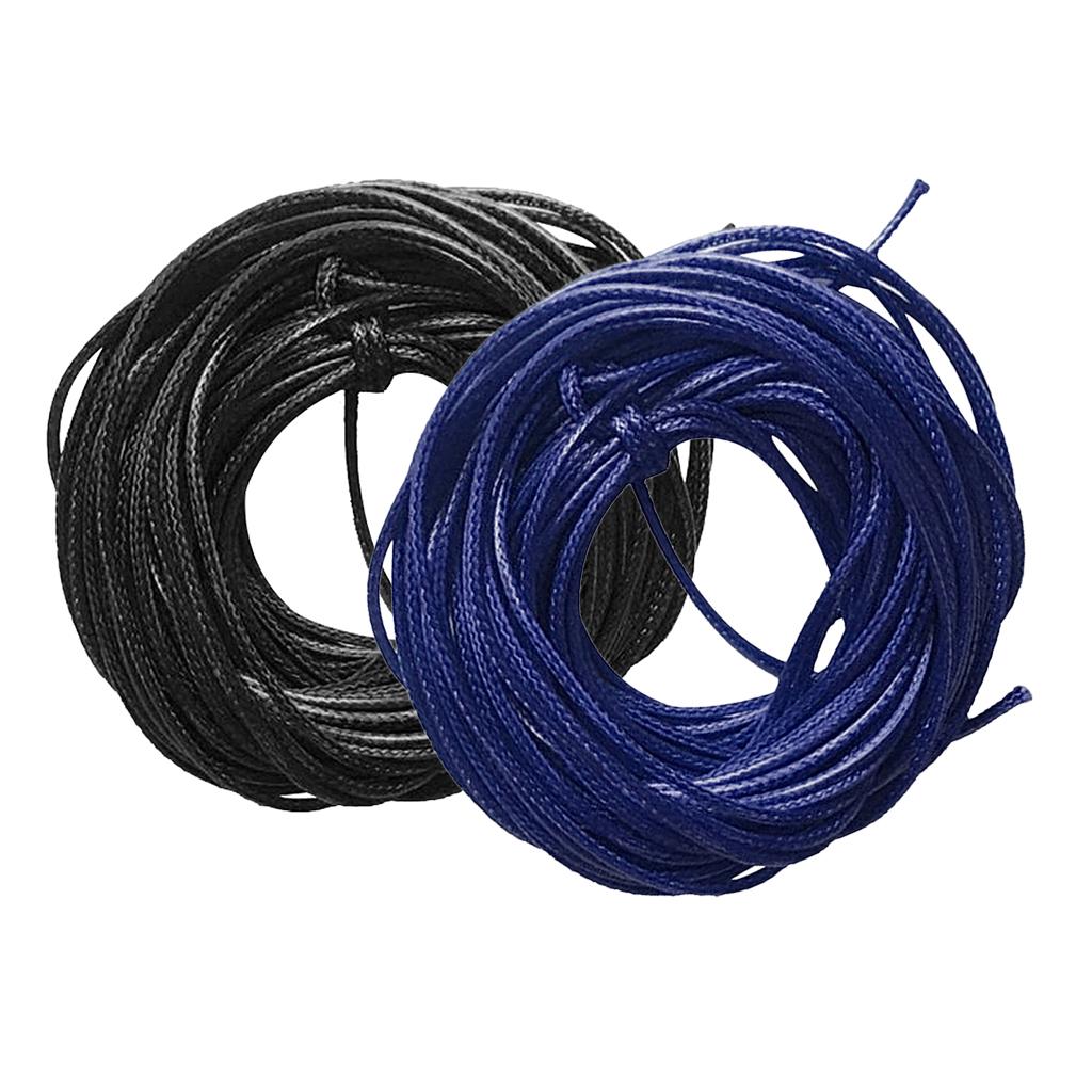2 Pieces 10 Meters Waxed Nylon Cord String Jewelry Making Cord 1.5mm Wide