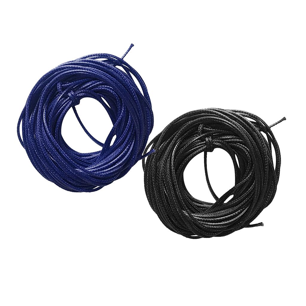 2 Pieces 10 Meters Waxed Nylon Cord String Jewelry Making Cord 1.5mm Wide