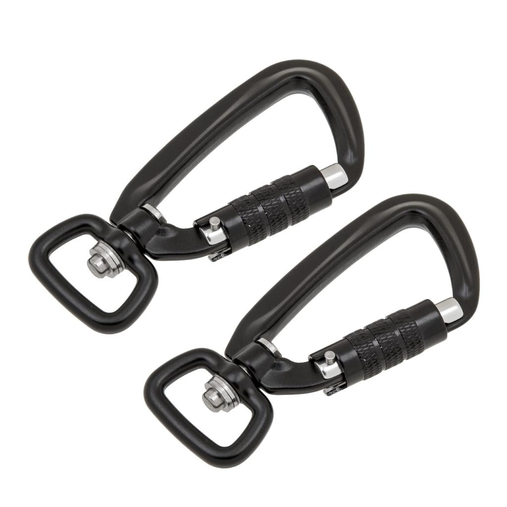 2pcs Outdoor Auto Self Locking Carabiner Keychain Climb Backpack Hook