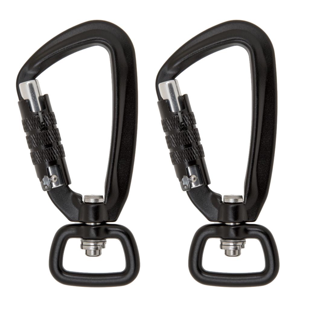 2pcs Outdoor Auto Self Locking Carabiner Keychain Climb Backpack Hook