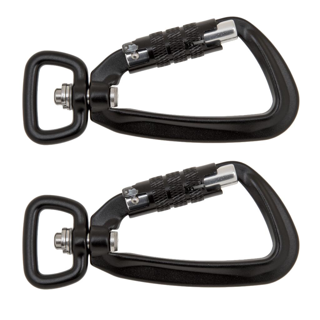 2pcs Outdoor Auto Self Locking Carabiner Keychain Climb Backpack Hook