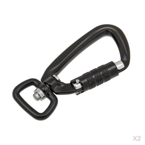 2pcs Outdoor Auto Self Locking Carabiner Keychain Climb Backpack Hook