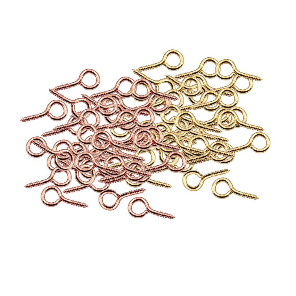 100 Pieces Screw Eyes Pins Eyelets Screw Jewelry Bags Making Findings