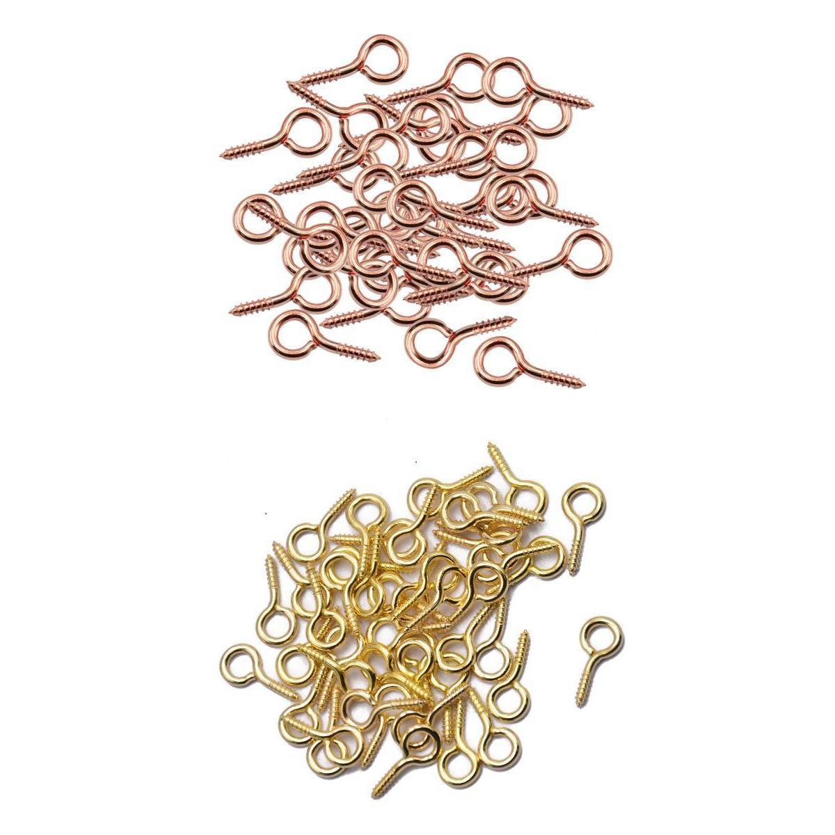 100 Pieces Screw Eyes Pins Eyelets Screw Jewelry Bags Making Findings