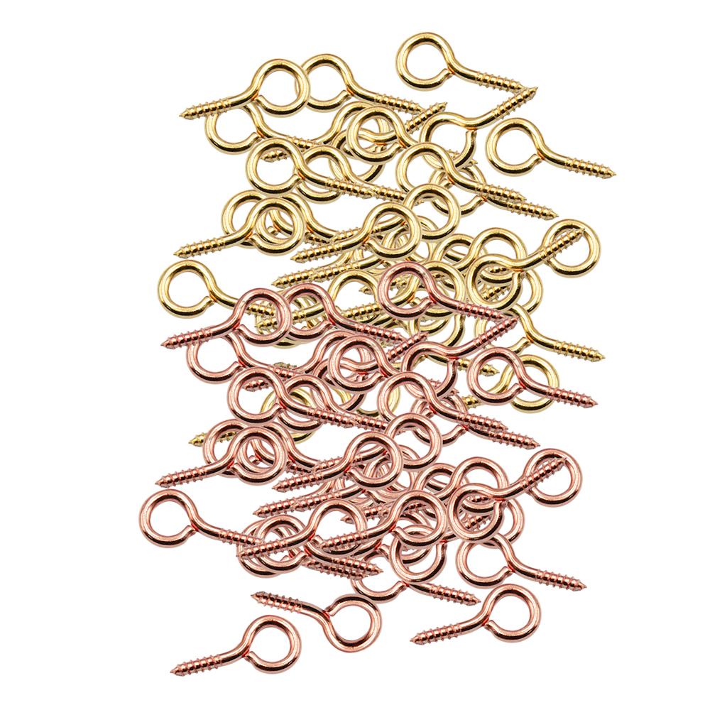 100 Pieces Screw Eyes Pins Eyelets Screw Jewelry Bags Making Findings