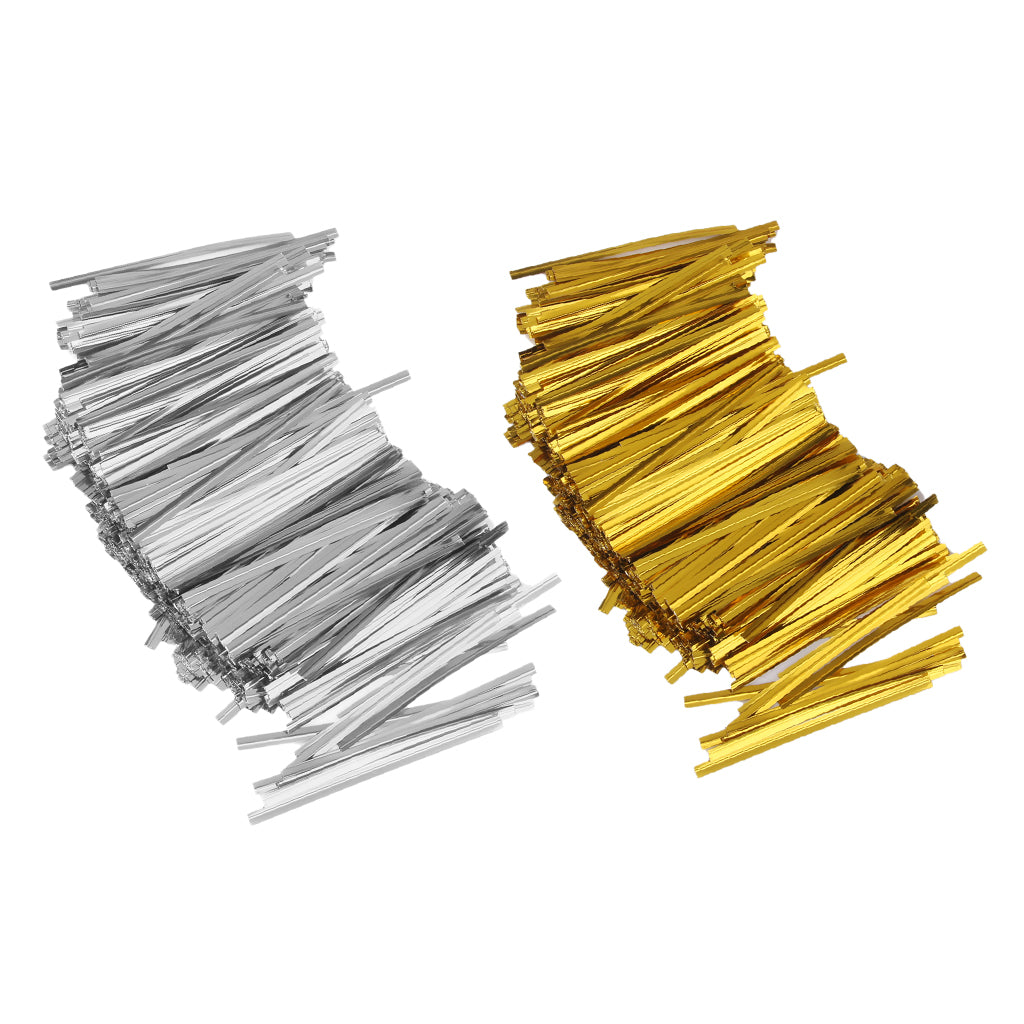 1600Pieces Metallic Twist Ties for DIY Candy Cello Bags Biscuit Cookie Decor