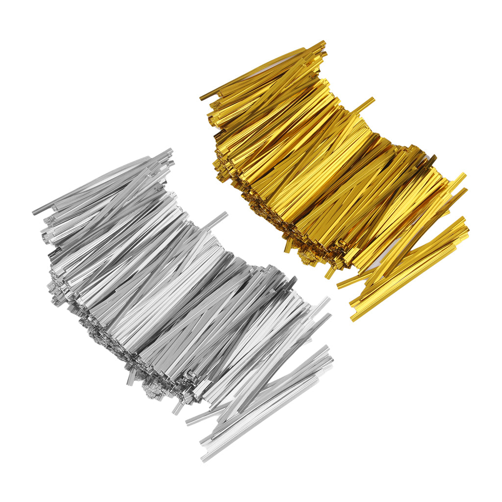 1600Pieces Metallic Twist Ties for DIY Candy Cello Bags Biscuit Cookie Decor