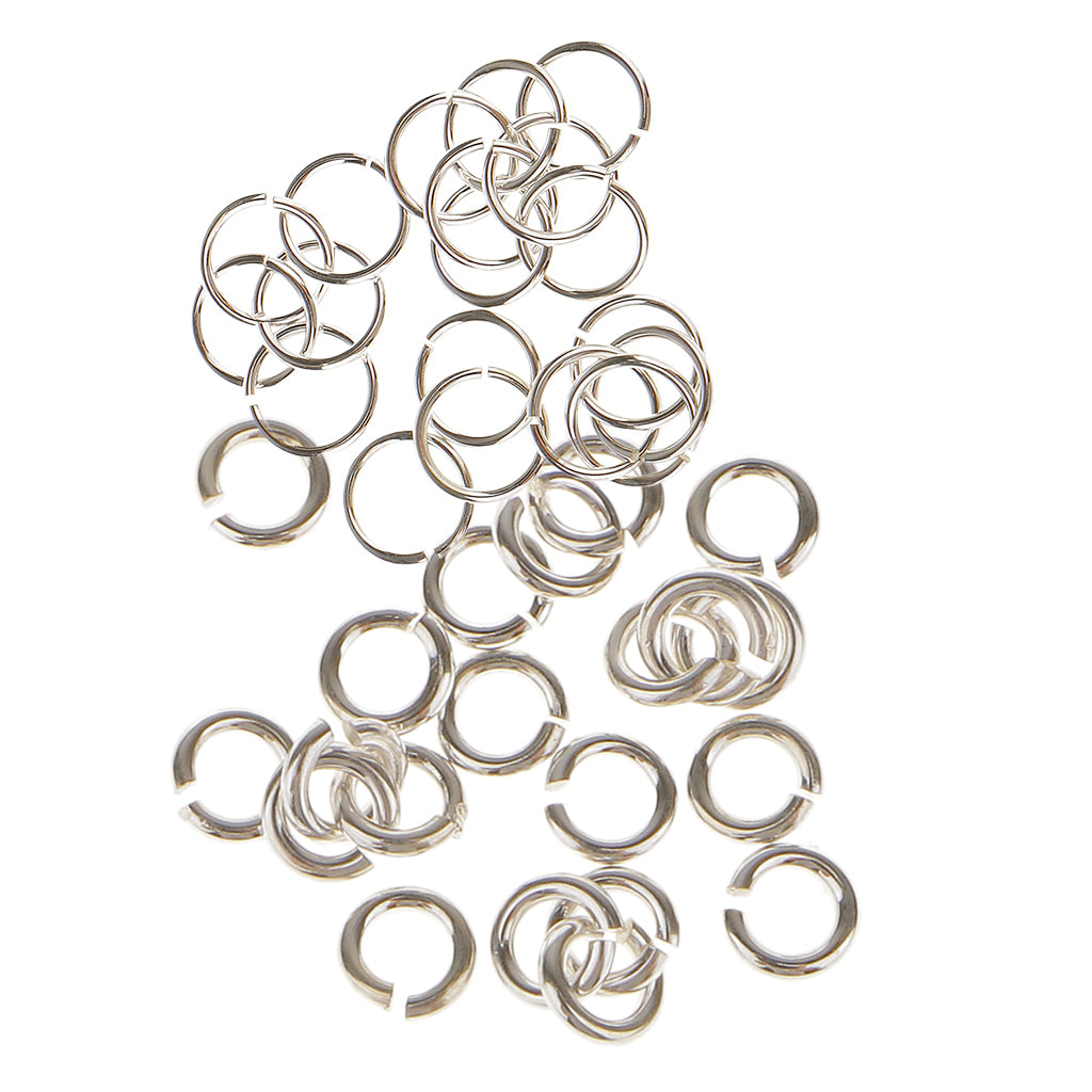 40 Pieces 3mm 6mm Making Jewelry Findings Sterling Silver Open Jump Rings