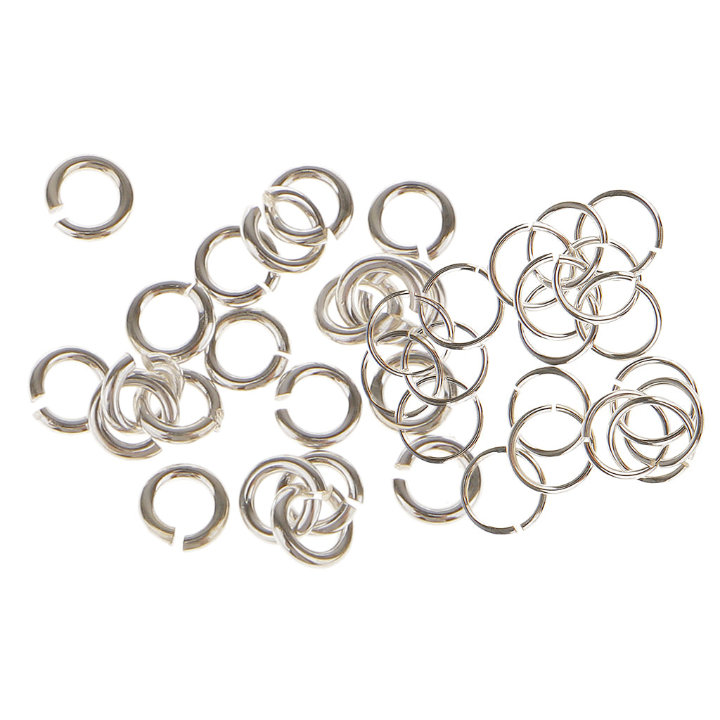 40 Pieces 3mm 6mm Making Jewelry Findings Sterling Silver Open Jump Rings