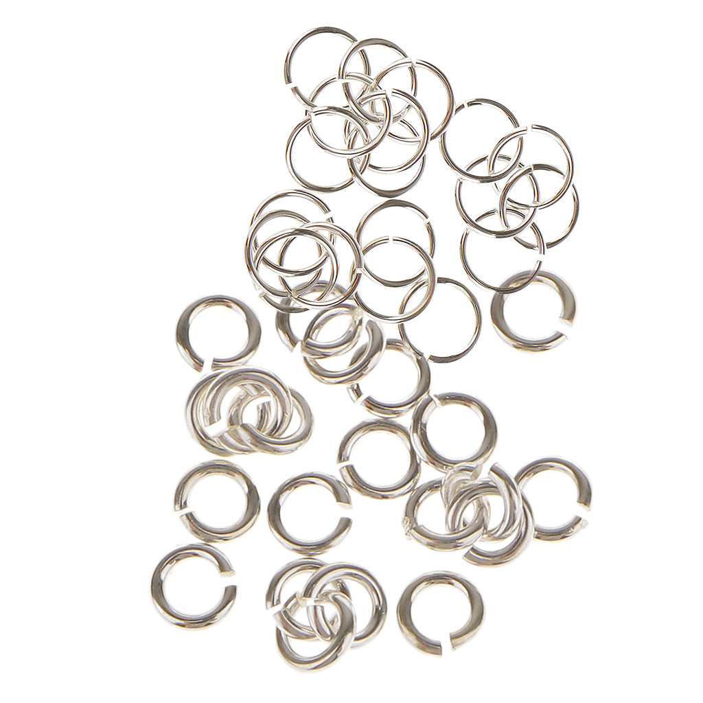 40 Pieces 3mm 6mm Making Jewelry Findings Sterling Silver Open Jump Rings