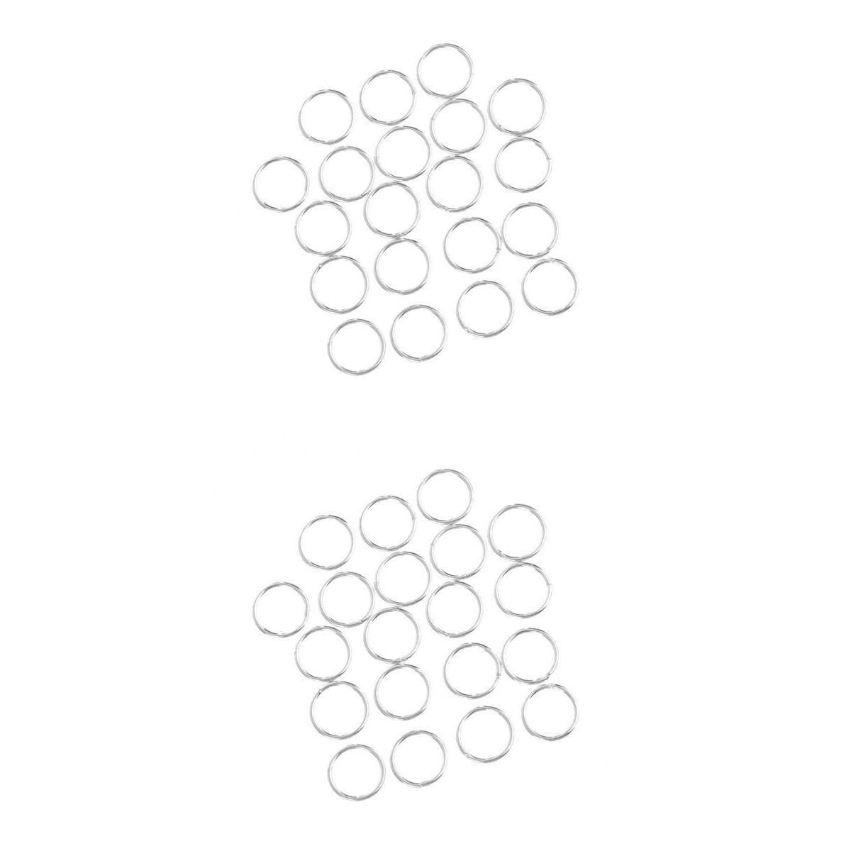 40 Pieces 5mm 6mm Making Jewelry Findings Sterling Silver Open Jump Rings