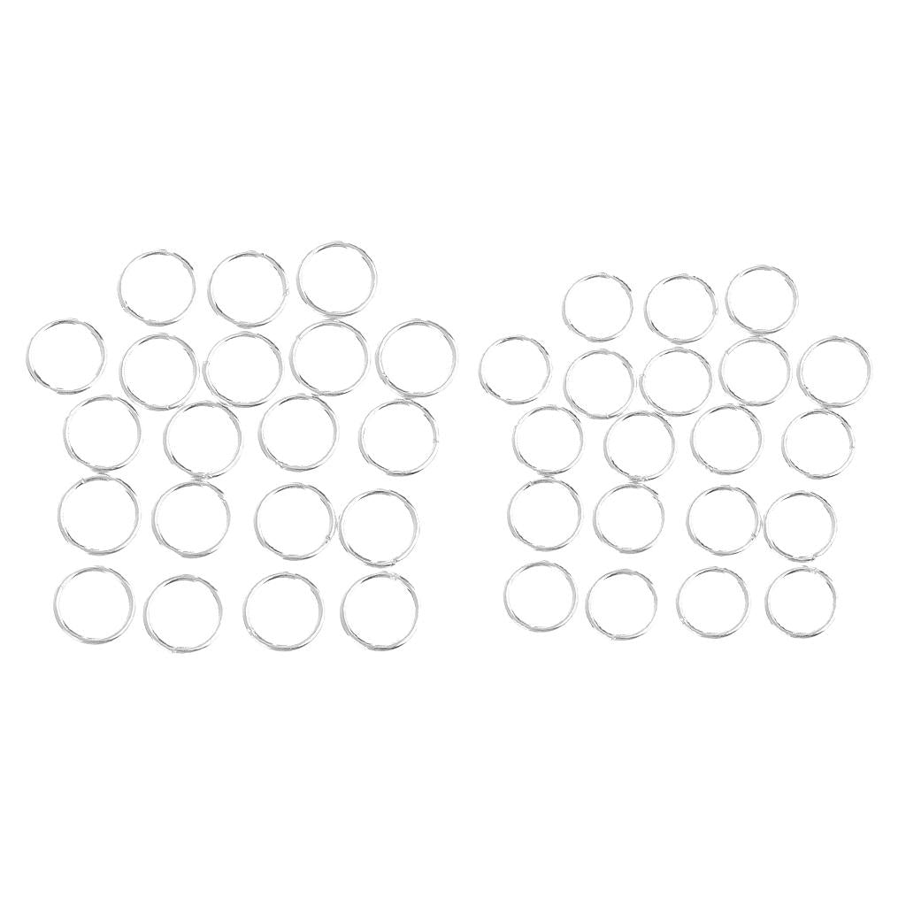 40 Pieces 5mm 6mm Making Jewelry Findings Sterling Silver Open Jump Rings