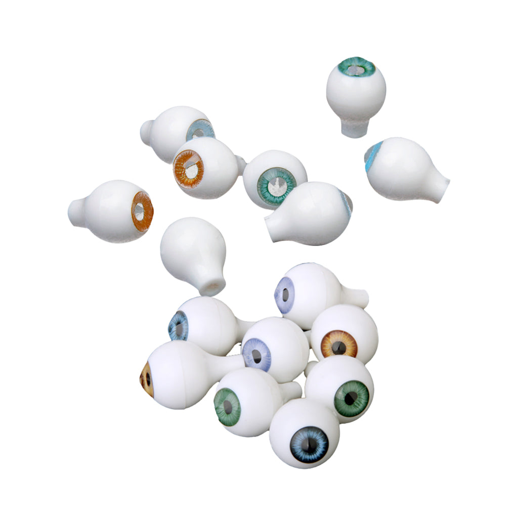 16 Pieces Doll Eyeballs Round Acrylic Eyes for DIY Doll Bear Crafts Supplies