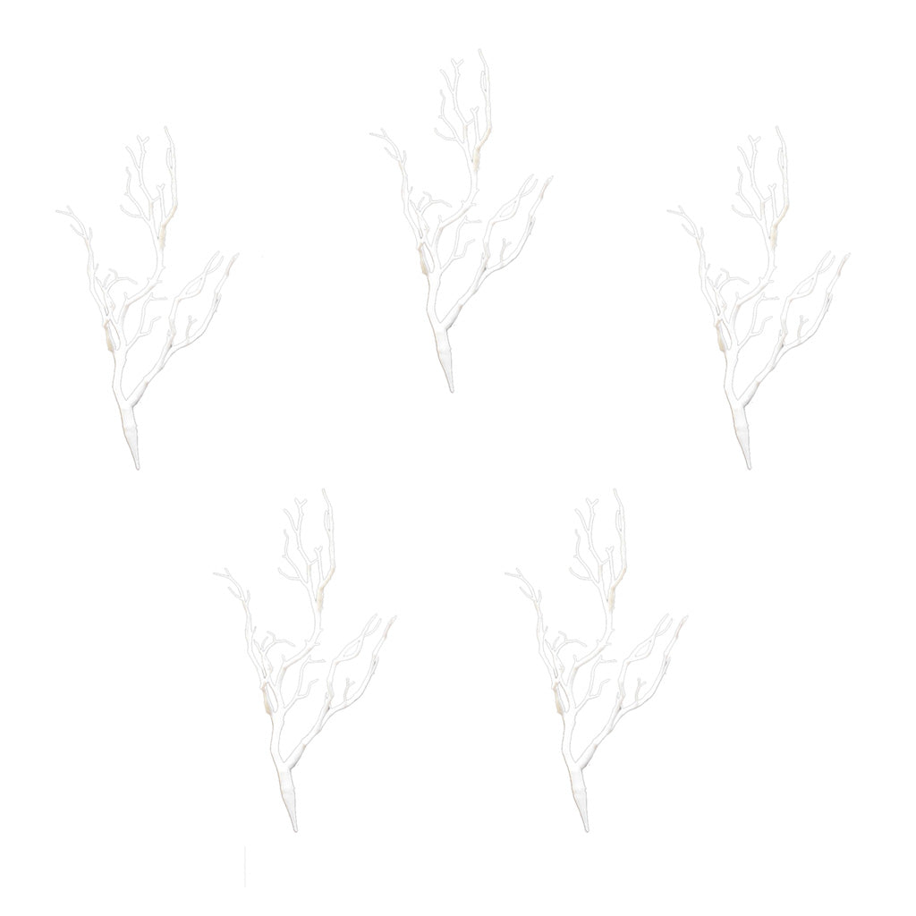 5x Artificial Branches Small Trees Twig Branch Table Decoration White