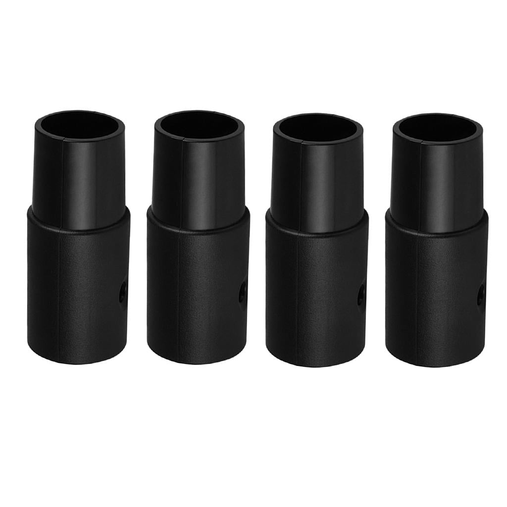 4x Vacuum Cleaner Brush Hose Connector Adapter 32mm Inner Diameter Black