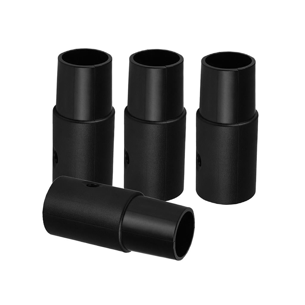 4x Vacuum Cleaner Brush Hose Connector Adapter 32mm Inner Diameter Black