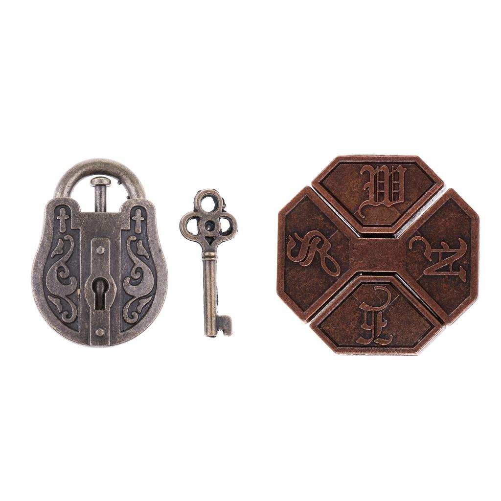 2x Chinese Lock Puzzles Metal Brain Teaser IQ Test Toys for Adults Children