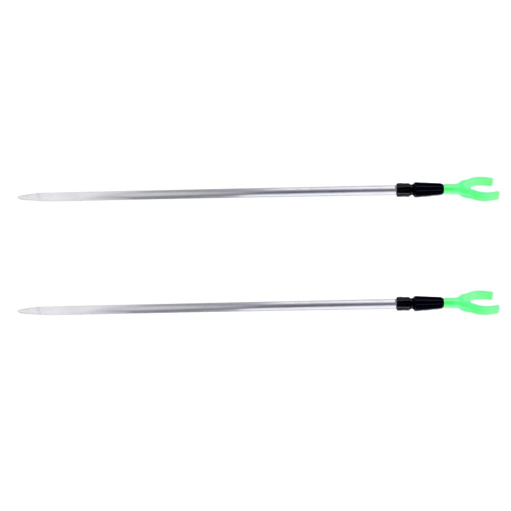 2pcs Telescopic Fishing Rod Rest Fishing Rod Stand Bracket Ground Holder