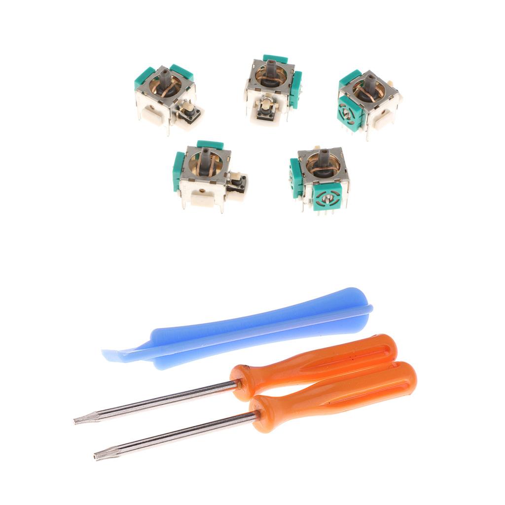 5 x Analog Stick 3D Rocker Joystick Axis + T8H T6 Screwdrivers for 360