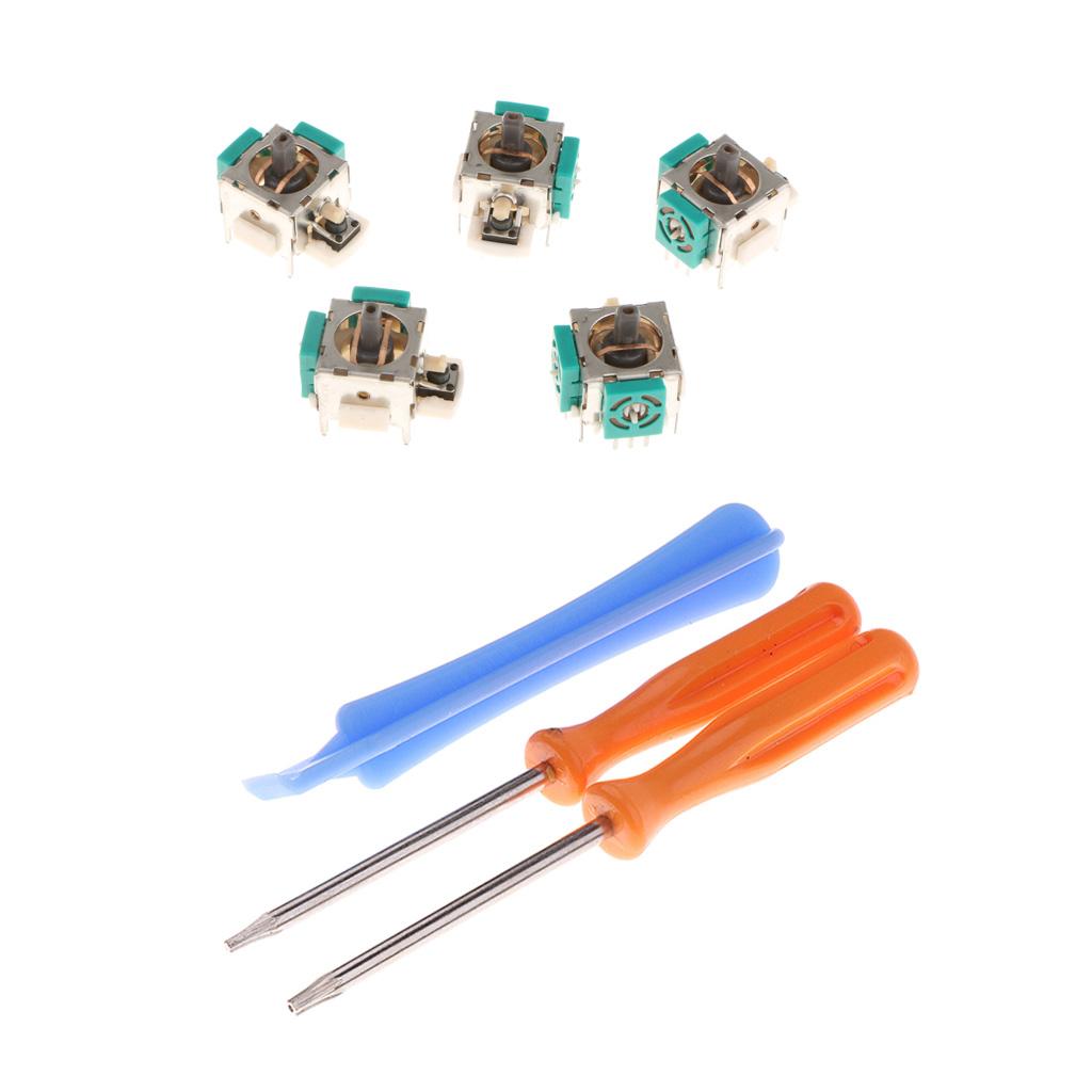 5 x Analog Stick 3D Rocker Joystick Axis + T8H T6 Screwdrivers for 360