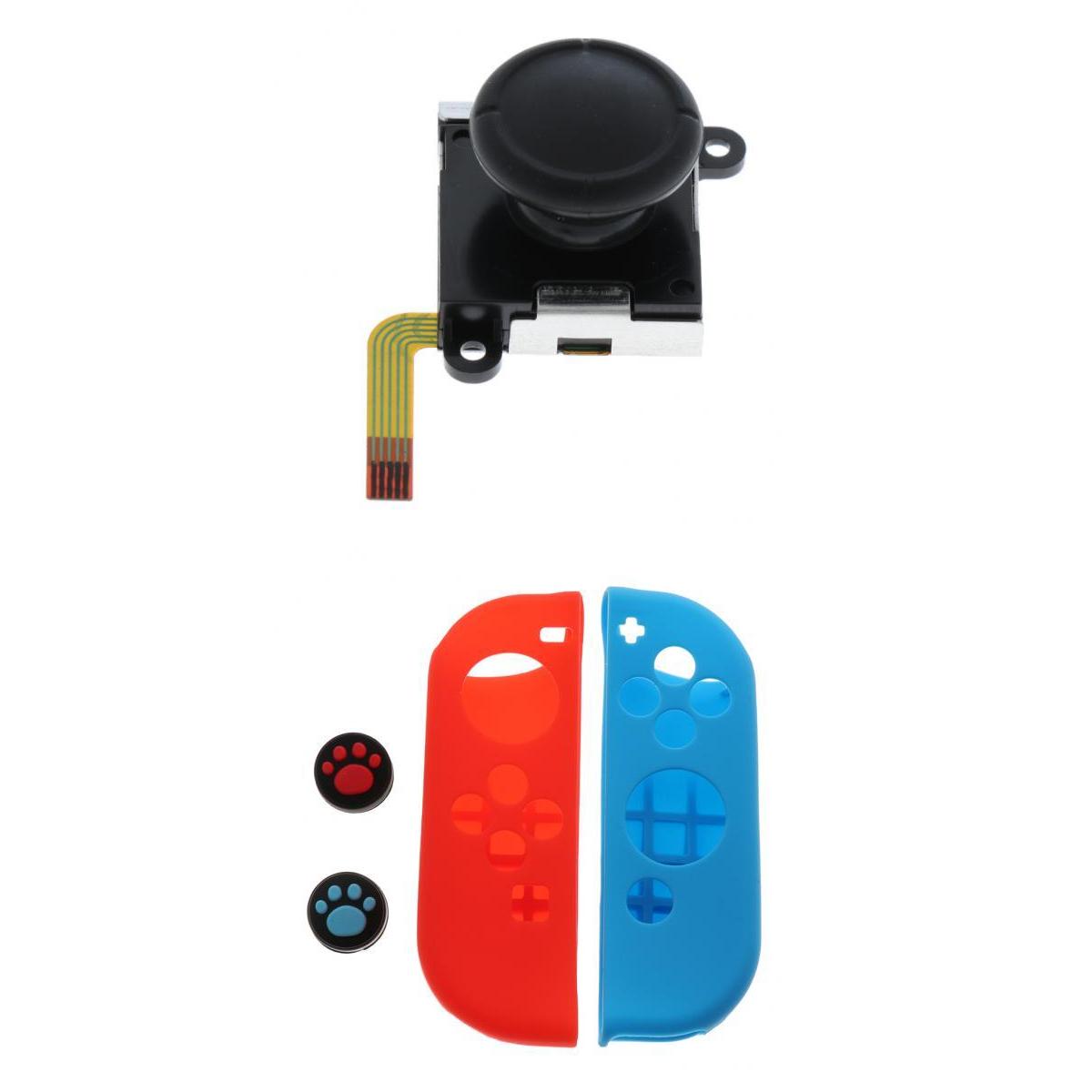 Analog Joystick Control L/R + Case Cover Skin for Nintendo Switch NS Joy-con
