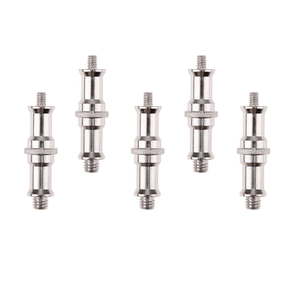 5Pieces 1/4 to 3/8" Spigot Stud Screw Tripod Adapter for Flash Light Stand"