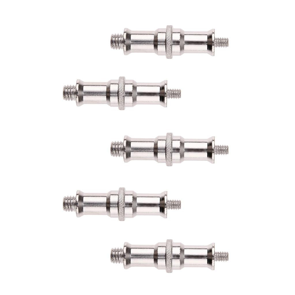 5Pieces 1/4 to 3/8" Spigot Stud Screw Tripod Adapter for Flash Light Stand"