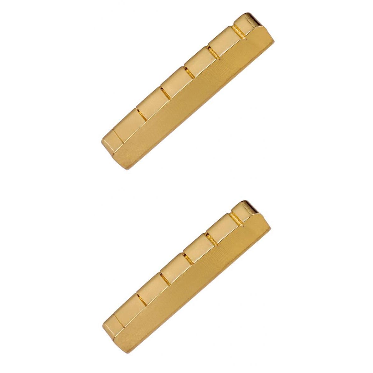 6 String 43mm 42mm Slotted Brass Nut for LP Electric Guitar Replacement Gold