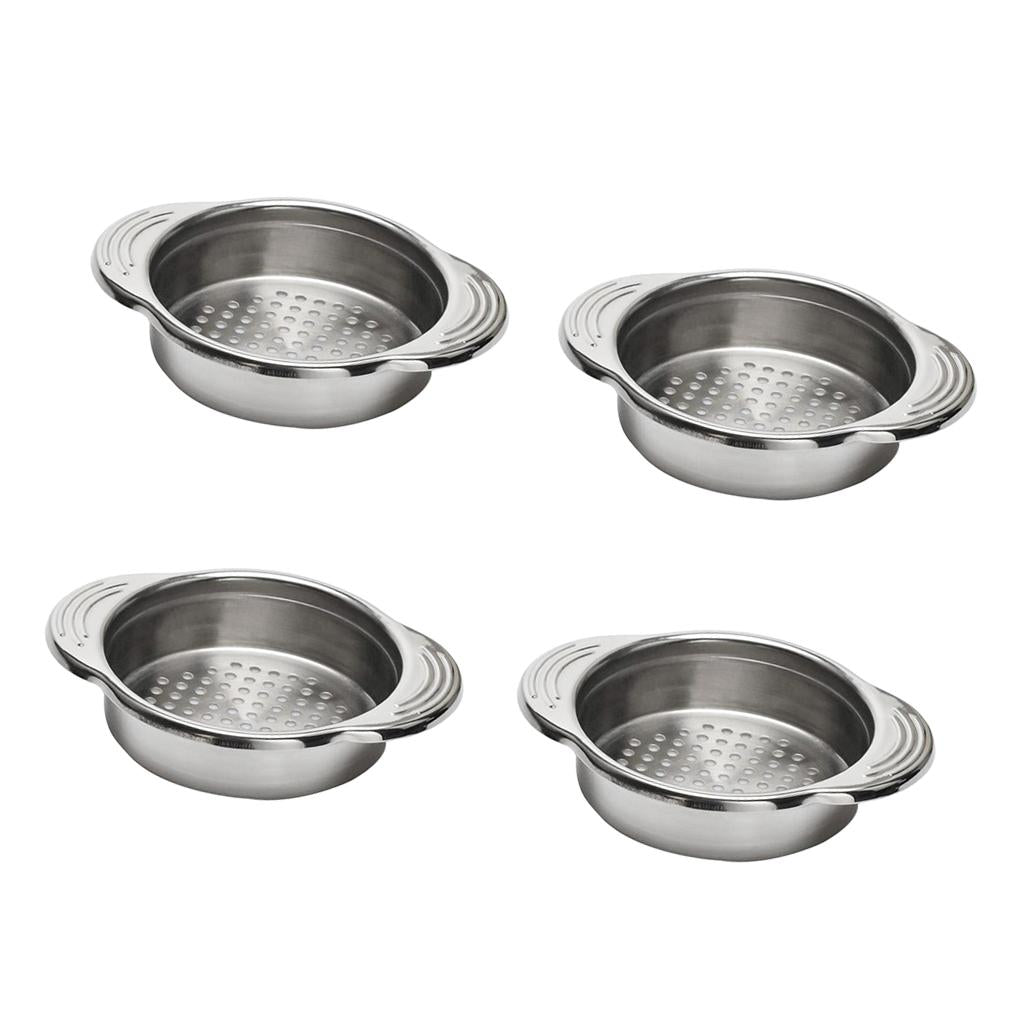 4pcs Can Tin Colander Kitchen Tuna Sweetcorn Strainer Stainless Steel Round