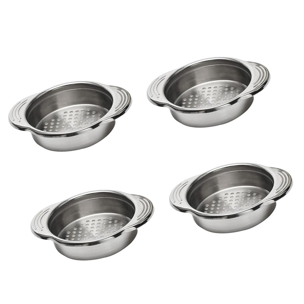 4pcs Can Tin Colander Kitchen Tuna Sweetcorn Strainer Stainless Steel Round
