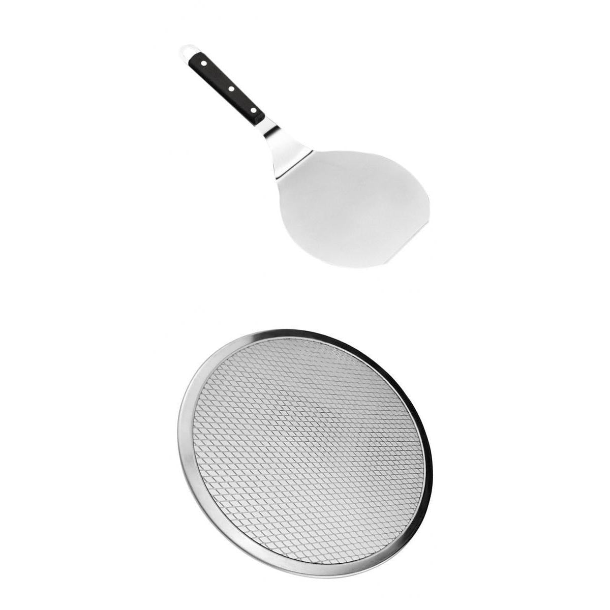 Aluminium Flat Mesh Pizza Screen Oven Baking Tray 15inch with Pizza Lifter