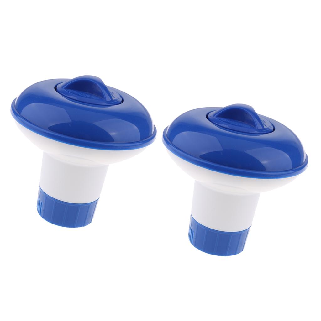 2x Automatic Adjustable Swimming Pool Spa Floating Chlorine Dispenser 5 Inch