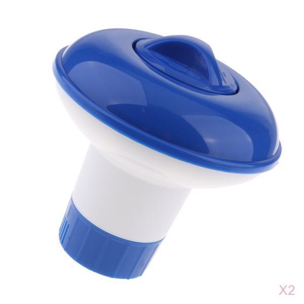 2x Automatic Adjustable Swimming Pool Spa Floating Chlorine Dispenser 5 Inch