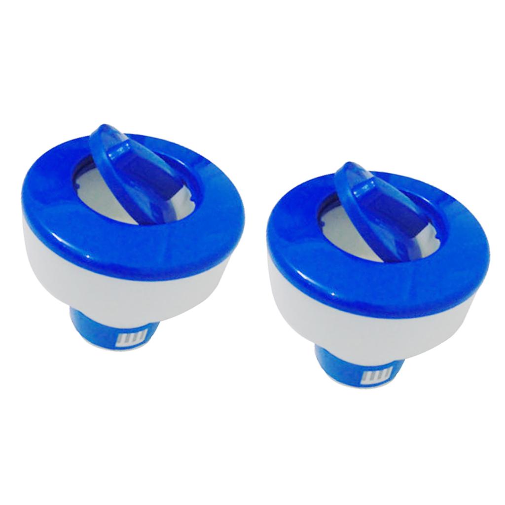 2x Automatic Adjustable Swimming Pool Spa Floating Chlorine Dispenser 8 Inch