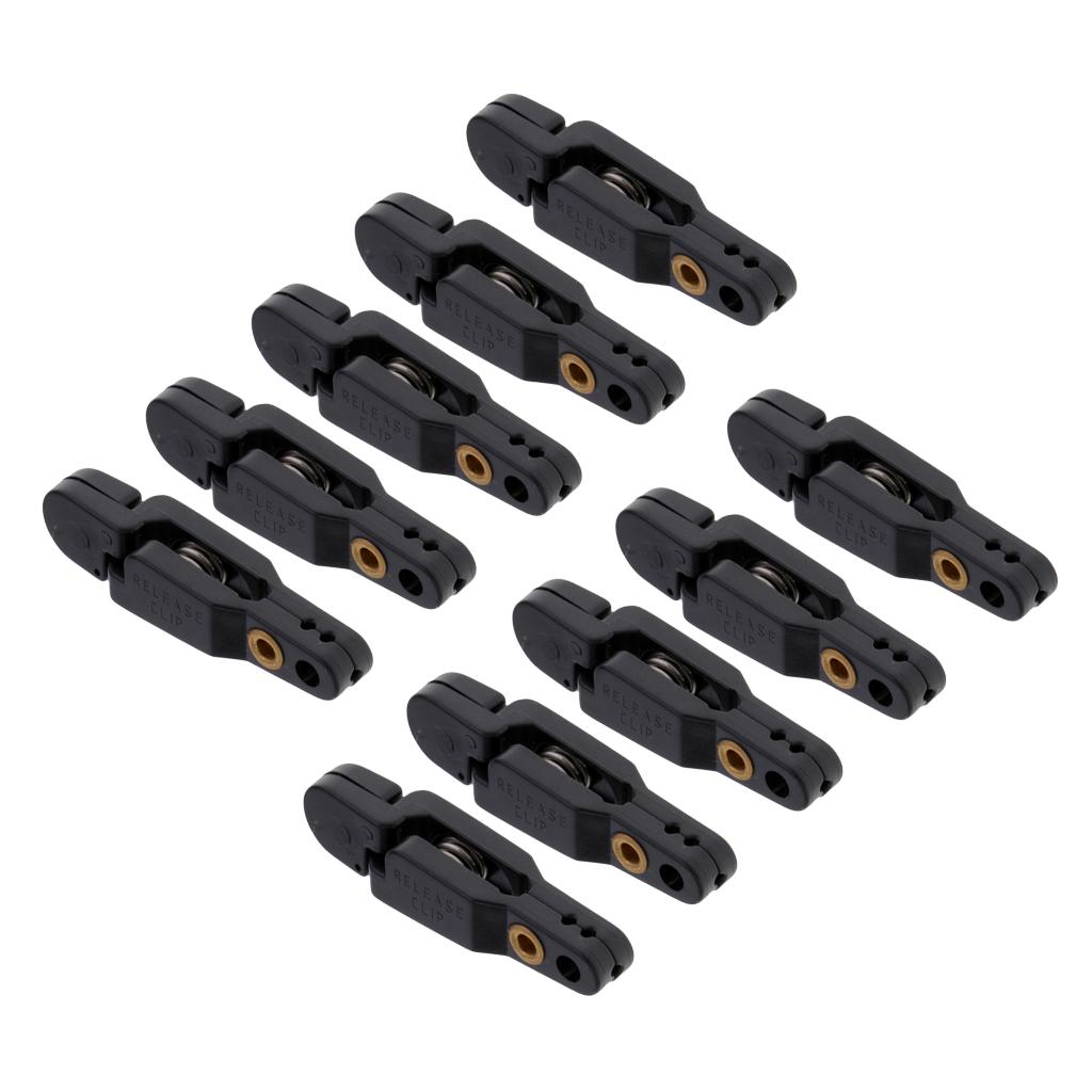10x Snap Release Clip for Weight Planer Board Kite Offshore Fishing Black
