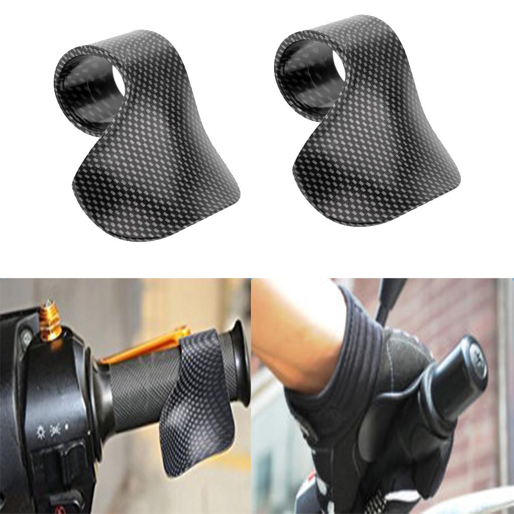 2Pcs Throttle Assist Clip Clamp Wrist Rest Cruise Control Grips Black