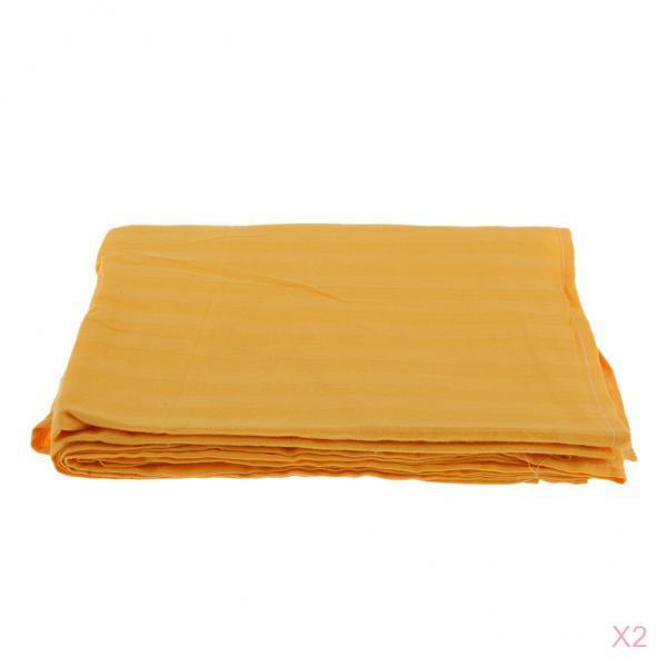 2Pcs Cotton Waterproof SPA Massage Bed Cover with Face Hole Yellow