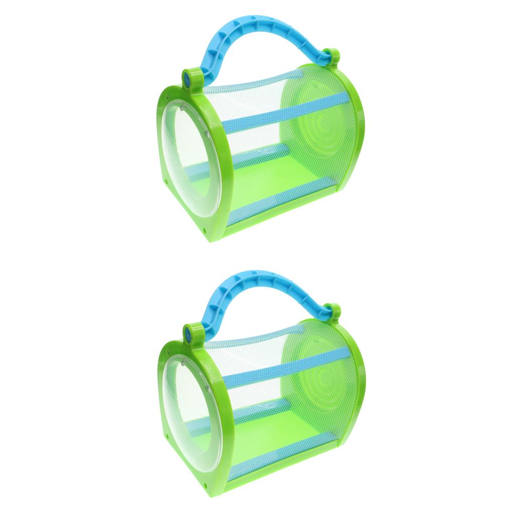 2x Backyard Exploration Critter Insect House Sturdy Plastic Bug Cage Green